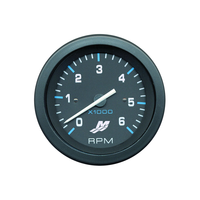 Suku cadang Motor luar merkuri asli Mercruiser suku cadang Marine KIT TACHOMETER KIT, (0-6000 RPM) wajah hitam, Blue Grade