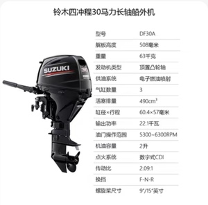 <span class=keywords><strong>Moteur</strong></span> hors-bord <span class=keywords><strong>4</strong></span> <span class=keywords><strong>temps</strong></span> d'origine <span class=keywords><strong>SUZUKI</strong></span> DF30AQHEL, refroidi par eau, direction arrière, avec démarrage électrique et levage assisté par pression d'air - Product Image 2