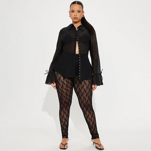 Pantimedias <span class=keywords><strong>de</strong></span> Cintura Alta con Nuevo Diseño, Negras, Sexys, con Aberturas, Medias <span class=keywords><strong>de</strong></span> Alta Calidad, Estilo Y2K, Ropa <span class=keywords><strong>de</strong></span> Club - Product Image 4