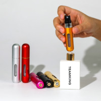 Vente flash - Mini flacon de parfum portable en aluminium rechargeable avec atomiseur, parfum coloré avec vaporisateur
