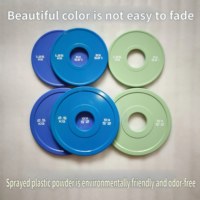 Disques de musculation en acier légers couleur macaron, avec grands trous de 5 cm pour barre, antidérapants, pour entraînement de force en salle de sport commerciale