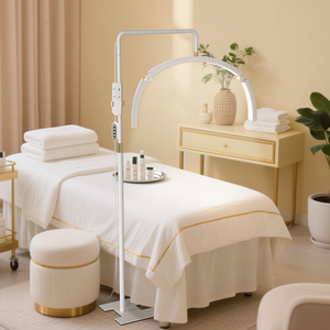<span class=keywords><strong>Lampe</strong></span> <span class=keywords><strong>de</strong></span> beauté demi-lune Osum 28 pouces en métal détachable <span class=keywords><strong>sur</strong></span> roulettes, LED, hauteur réglable pour le nail art, la broderie des sourcils et le maquillage des cils - Product Image 5