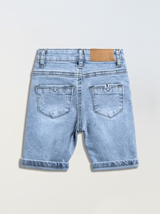 Shorts <span class=keywords><strong>en</strong></span> <span class=keywords><strong>jean</strong></span> d'été pour enfants <span class=keywords><strong>en</strong></span> gros, <span class=keywords><strong>Bermuda</strong></span> 5 poches pour garçons, pantalon bleu foncé pour enfants - Product Image 4