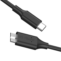 USB-C haute vitesse USB 3.0 câble 10 broches 5Gbps prise en charge 3A charge rapide tresse Type C Micro B USB3.0 pour disque dur externe