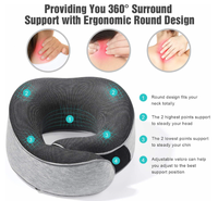 Oreillers de soutien électrique en forme de U, pour le cou, chaise de bureau, adaptés aux avions, voiture, masque pour les yeux, soulagement de la douleur