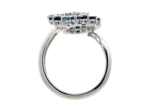 Customized OEM wholesale high jewelry 18k <b>wedding</b> simple blue <b>ring</b> <b>men</b> and women classic models - Product Image 3