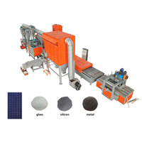 Ligne de recyclage automatique de panneaux solaires, machine de démontage de modules photovoltaïques, certifiée CE, séparateur de silicium, d'aluminium et de verre