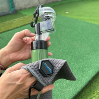 Accessoires de golf Serviette de nettoyage pour balles de golf Serviette gaufrée en microfibre magnétique personnalisée Logo personnalisé avec brosse de golf
