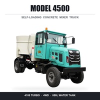 Nouveau camion malaxeur à béton autochargeur à bouche plate Maodun Heavy Industry avec système entièrement hydraulique et roulement moteur