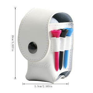 กระเป๋าลูกกอล์ฟหนังแท้สำหรับใส่ลูกกอล์ฟขนาดเล็กพร้อมทีออฟและเครื่องมือกอล์ฟที่วางลูกกอล์ฟโลโก้ตามสั่ง - Product Image 2