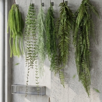 Plantes de fougère artificielles réalistes, fabriquées à la main; buisson de verdure synthétique en plastique pour