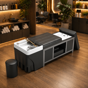 Table de massage multifonctionnelle électrique pour spa des pieds et lavage des cheveux, avec hydro-circulation, thérapie vapeur et structure en acier inoxydable - Product Image 2