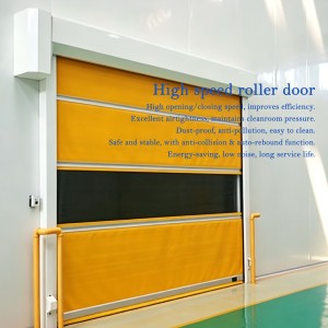 <span class=keywords><strong>Porte</strong></span> à enroulement automatique à grande vitesse en <span class=keywords><strong>PVC</strong></span> avec fenêtre transparente pour les opérations en salle blanche - Product Image 5