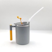Offre Spéciale – Tasse à Café Moderne en Acier Inoxydable 304 à Double Paroi de 500 ml, Écologique, Résistante à l'Eau Bouillante, avec Poignée, Garde au Froid 6-12 Heures