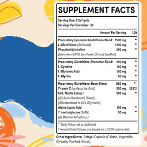 Glutathione liposomal L-Glutathione Supplément <span class=keywords><strong>Vitamine</strong></span> <span class=keywords><strong>C</strong></span> Maître Antioxydants Gélules Capsules - Product Image 2