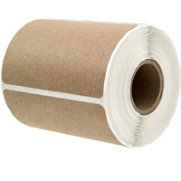Maßgefertigte 2x3 Braune Kraft-Thermoklebeetiketten (500 pro Rolle) Wasserfeste Thermodruck-Etiketten für POS und Supermärkte