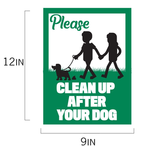 Letrero de seguridad para excrementos de perro con estacas en H, ecológico, duradero, para limpiar después del perro, buen vecino - Product Image 3