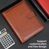 Herstellergeschenk-Set: A5 Echtleder-Notizbuch mit Loseblattsystem, 100 Blatt, für Büro und Geschäftstreffen