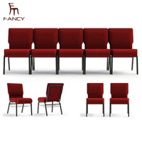 Nouvelles chaises d'église empilables en métal de chaise d'église de conception à vendre