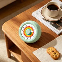 Timer Dapur Mekanik Analog Putar Digital 60 Menit dengan Magnet, untuk Meja Restoran, Belajar, Hadiah, Trik, Meja Kerja, Anak-anak