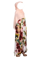 Abaya ample à imprimé floral aquarelle pour femmes musulmanes, robe longue kaftan, Baju Kurung islamique, sur mesure ODM OEM, vente en gros