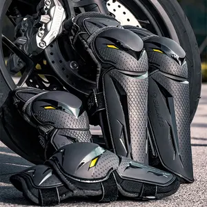 Protetor joelho para motocicleta quatro estações, equipamento de proteção para pilotar motocicleta, armadura, cotovelo, proteção para motocross