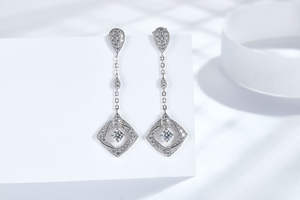 Pendientes Rui Zun Verano 2024, Elegantes, Regalo para Mujer, Joyería de Plata, Diseño Cuadrado - Product Image 3