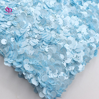 Tissu en dentelle de tulle tissé écologique 100% polyester avec sequins et perles, dentelle africaine pour robes de mariée, de soirée et sacs, usine chinoise