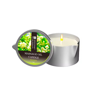 Bougie en cire de soja biologique à l'iris et au bois de santal, en boîte métallique, pour aromathérapie, huile de massage, huile essentielle sexuelle - Product Image 6