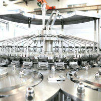 Machine de remplissage isobare de boissons gazeuses à prix d'usine 8000 BPH, équipement automatique 3-en-1 pour l'embouteillage de bouteilles PET de 200 ml