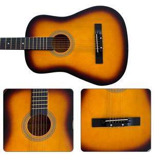 Paquete completo de guitarra acústica de 38 pulgadas para estudiantes, cuerpo de Lindenwood, precio barato, instrumento musical de cuerda, marca y logotipo personalizados - Product Image 4