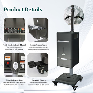 Appareil professionnel de vapeur nano pour cheveux et cuir chevelu, machine à micro-brume nano à l'ozone pour traitement capillaire et soin des cheveux à l'huile - Product Image 2