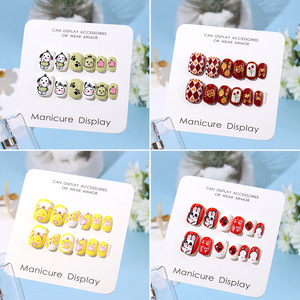 Rts presse sur la couverture complète <span class=keywords><strong>ongles</strong></span> artificiels pour enfants belle rose cadeau de fête des enfants <span class=keywords><strong>faux</strong></span> <span class=keywords><strong>ongles</strong></span> pour enfants petites filles enfants - Product Image 3
