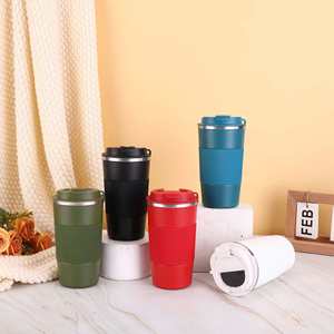 Portable 304 Stainless Steel Smart Coffee <b>Cup</b> with Silicone Cover Insulated Water Bottle for Outdoor Car Use Business Gift <b>Cup</b> - Product Image 4