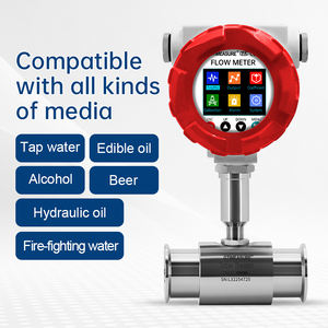 Цветной турбинный расходомер с дисплеем температуры для воды, масла, топлива, дизеля, бензина, с импульсным выходом, из нержавеющей стали - Product Image 4