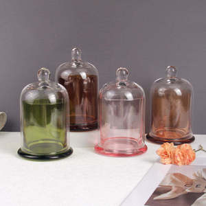 Cloche en verre avec <span class=keywords><strong>bougie</strong></span> parfumée en cire de soja naturelle, couvercle décoratif en verre pour <span class=keywords><strong>bougie</strong></span>, logo personnalisé, OEM disponible, décoration pour la maison et les événements - Product Image 6