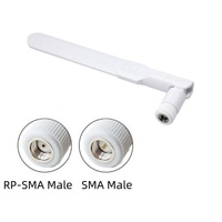 Antena WiFi Blanca de Doble Banda 2.4/5.8G, Antena de Alta Ganancia para Router, Antena Externa Omnidireccional con Conector SMA