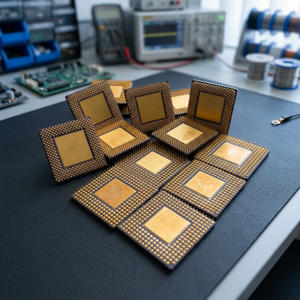 Processeurs Intel en céramique usagés à broches coudées pour la récupération de l'or - Product Image 1