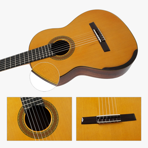 <span class=keywords><strong>Guitarra</strong></span> Clásica <span class=keywords><strong>Española</strong></span> Smallman, Marca Aiersi, Profesional, Hecha a Mano, con Arco en la Espalda - Product Image 2