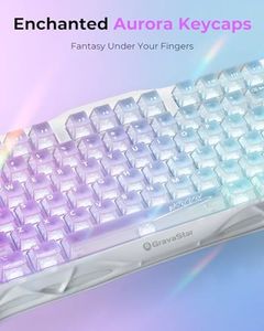 Clavier de jeu mécanique sans fil OEM ODM Mercury K1 Lite 75 Tri-mode avec touches transparentes, joint d'étanchéité et touches interchangeables à chaud - Product Image 5