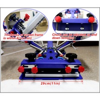 Presse d'impression sérigraphique de bureau 22*18 pouces, 4 couleurs, 1 station, avec boutons de micro-réglage pour l'impression sur t-shirts