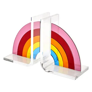 Acrilico Desktop Organizer Desktop di Office Home Reggilibri Lucite Anti Skid Libro Si Conclude Mensola Supporto Del Basamento