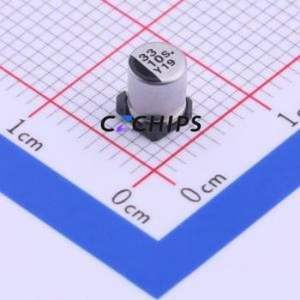 ตัวเก็บประจุอิเล็กโทรไลต์อะลูมิเนียมแบบ SMD รุ่น EEE1AA330WAR, ขนาด D4xL5.4 มม. ความจุ 33uF ค่าความคลาดเคลื่อน 20% แรงดันไฟฟ้า 10V กระแสไฟฟ้า 29mA ความถี่ 120Hz - Product Image 1