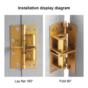 <span class=keywords><strong>Charnière</strong></span> <span class=keywords><strong>invisible</strong></span> silencieuse à ressort robuste à positionnement multi-angles pour <span class=keywords><strong>porte</strong></span> latérale, à fermeture automatique, à ressort de retour, pour usage domestique - Product Image 5