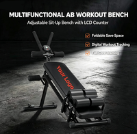 Appareil d'exercice abdominal pliable en métal, banc multifonctionnel réglable pour sit-ups et pompes, durable, stable, entraînement personnalisé, musculation