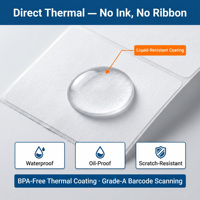 Étiquettes d'expédition thermiques directes en accordéon 4x6 en gros, autocollantes, pour emballage, 100x150mm, autocollants codes-barres, plusieurs tailles
