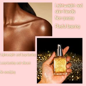 Spray Corporel Scintillant Minéral Personnalisé 30/50/100ml, Liquide Pailleté Végétalien Bio Waterproof, Crèmes Tonales Éclatantes pour le Visage et le Maquillage - Product Image 2