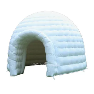 高品质空气野营管帐篷白色充气圆顶帐篷派对活动帐篷