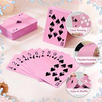 Vente en gros d'usine, cartes à jouer roses de luxe avec logo personnalisé, jeu de cartes roses durables, cartes de jeu sur le thème rose exquis