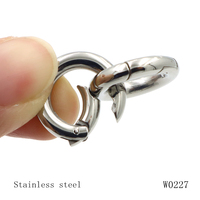 Accessoires en métal de qualité de luxe 3mm d'épaisseur différentes tailles rondes ouvrables O Ring fermoir porte-clés fermoir anneau à ressort en acier inoxydable